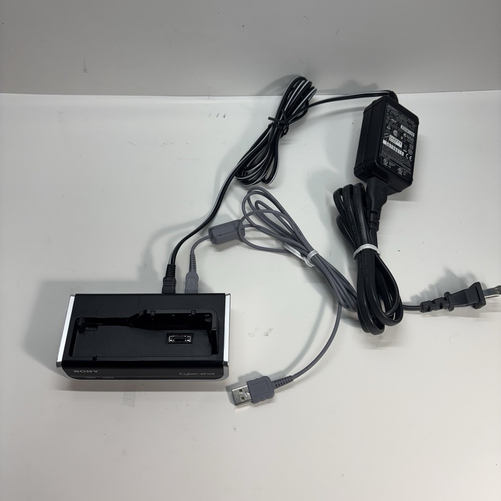 Sony Cyber-Shot Station CSS-HD1 & Genuine AC-LS5 Power Adapter W/Cables